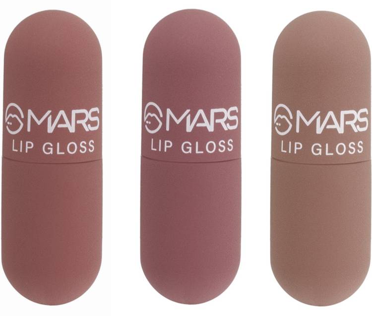 MARS Non Transfer Water Proof Smudge Proof Nude Matte Liquid Lipstick Pack of 3 Price in India