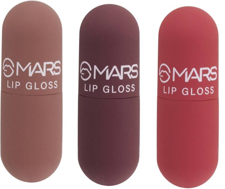 MARS Non Transfer Water Proof Smudge Proof Matte Liquid Lipstick Pack of 3 Price in India