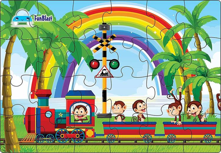 FunBlast Train Engine Jigsaw Puzzle for Kids – Kids Jigsaw Puzzle for Boys, Girls