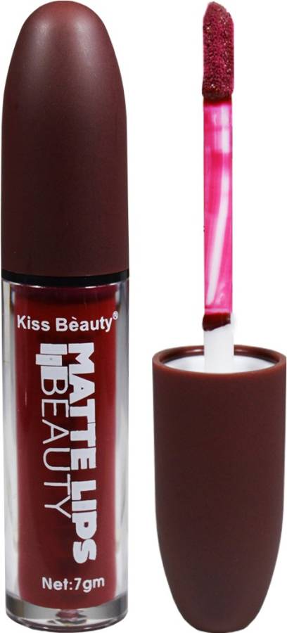 Kiss Beauty Long Lasting Matte Flash Mahogany Lipgloss -08 Price in India
