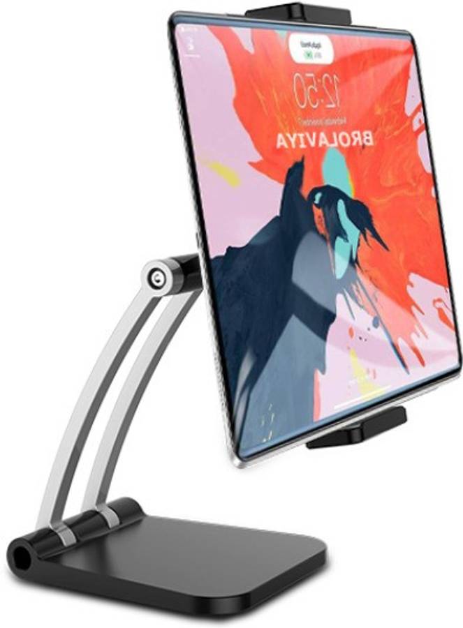 DawnRays Universal Adjustable Tablet and Phone Holder 360° Rotation Foldable Holder Stand Dock Mount Lazy Arm Bracket for All Smartphones, Tabs, Kindle, iPad (Compatible with 4.7-12.9 inch) Mobile Holder