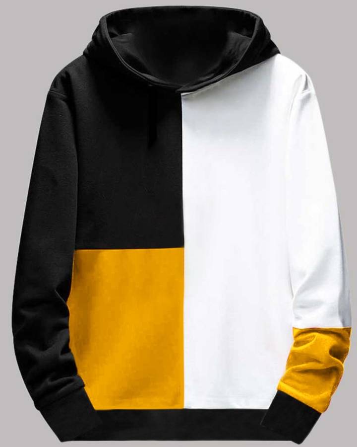 Yellow black hotsell and white hoodie