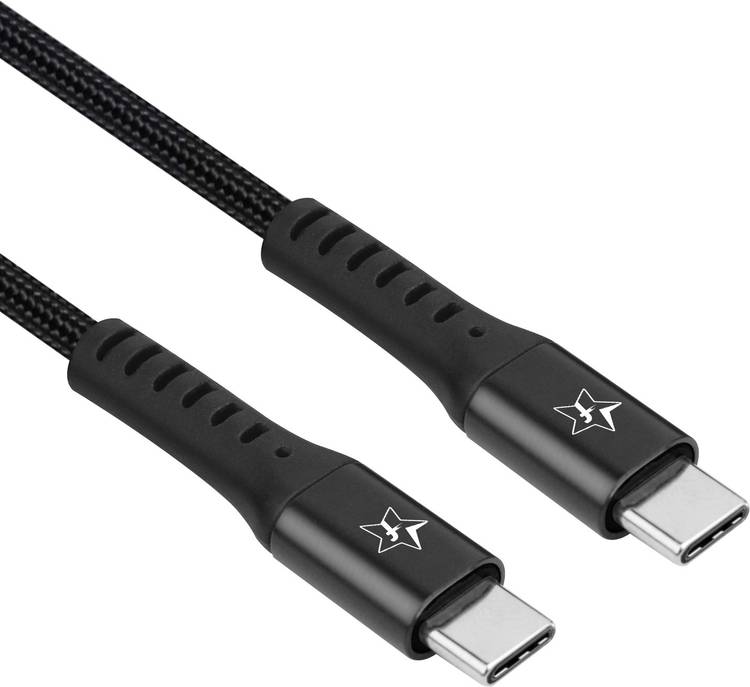 Flipkart SmartBuy Type C to Type C USB 3.1 Cable (60W/4A) PD Fast Charging & Data Sync, Cotton Braided 1 m USB Type C Cable