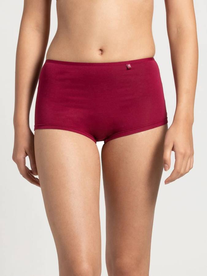 Women Boy Short Maroon Panty