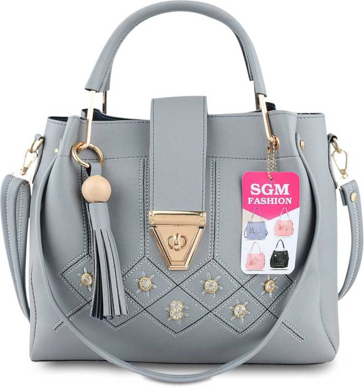 Women Grey Hand-held Bag - Extra Spacious Price in India