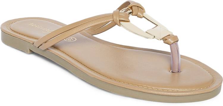 Women Brown Flats Sandal Price in India