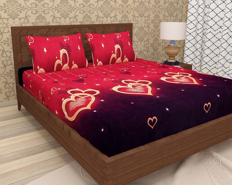 Flipkart SmartBuy 420 TC Velvet Double King Printed Bedsheet