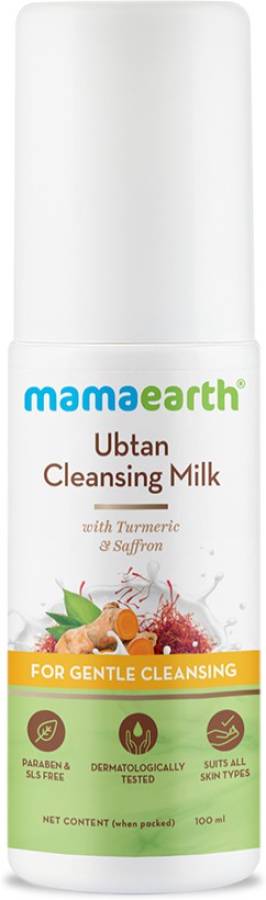 MamaEarth Ubtan Cleansing Milk for face, with Turmeric & Saffron for Gentle Cleansing Price in India