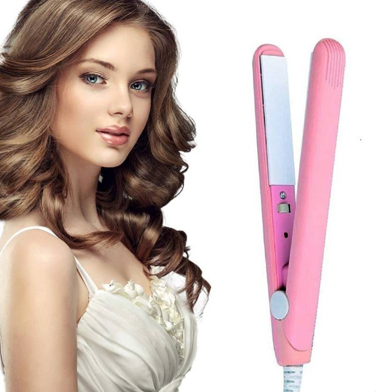 ZURU BUNCH Mini Hair Straightener Crimper Flats Iron Easy To Carry Ceramic Glaze Heater Curler Styling Tools (Multicolor) Portable Women Electronic Hair Straightener Price in India