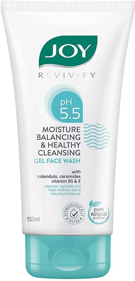 Joy pH 5.5 Moisture Balancing & Healthy Cleansing Gel  With Calendula, Ceramides, Vitamin B5, E Face Wash Price in India