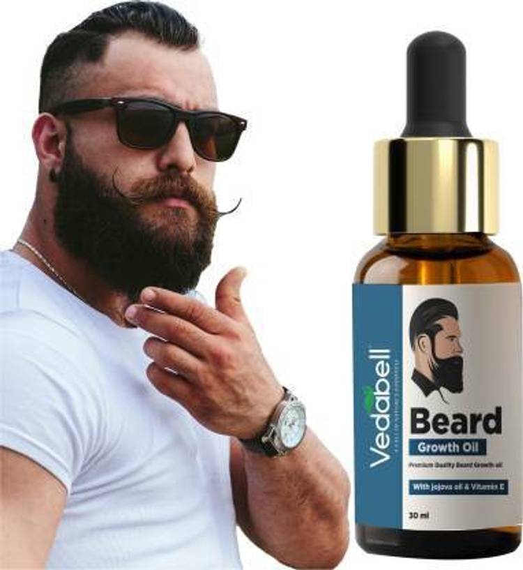 Vedabell Beard and Moustache Oil, 30 ml | Non-Sticky, Light Beard Oil for Men| Pleasant Fragrance | Ideal for daily use|Nourishes and Strengthens Beard | Provides Shine to Beard | Prevents dry and flaky beard Hair Oil (30 ml) Shave Oil