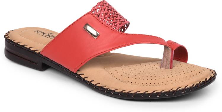 Women MK-69 Red Flats Sandal Price in India