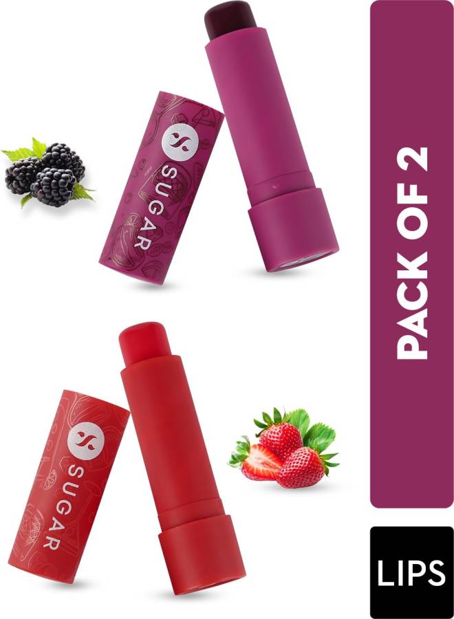 SUGAR Cosmetics Tipsy Lips Moisturizing Balm Strawberry & Blackberries Price in India