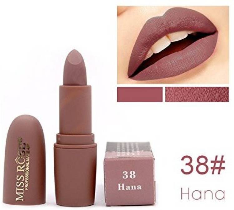 MISS ROSE Professional Matte Long Lasting Lipstick - (Hana, 38) Price in India