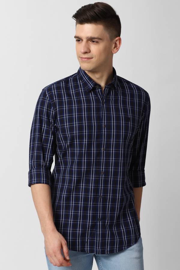 Men Super Slim Fit Checkered Casual Shirt Price in India