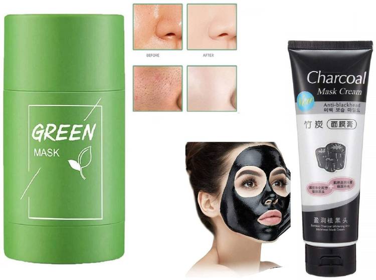 teayason Green Tea Aloe & Charcoal Face Pack Mask for Purifying, Oil Control, Deep Cleansing, Blackhead Removal, Improving Skin Texture Suitable For All Skin Types Price in India