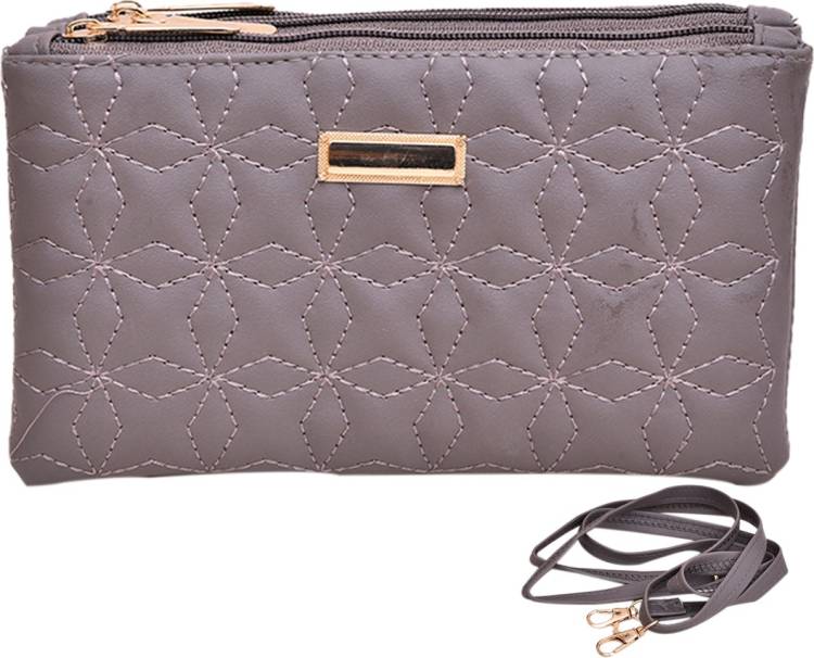 Casual, Formal, Party Grey  Clutch  - Mini Price in India