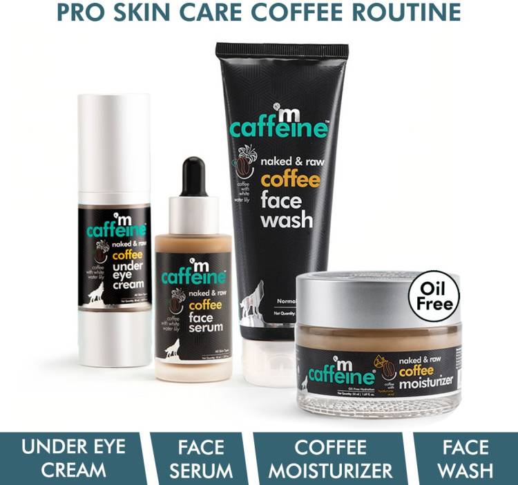 mCaffeine Pro Skin Care Coffee Kit - Face Wash, Face Serum, Under Eye Cream & Moisturizer Price in India