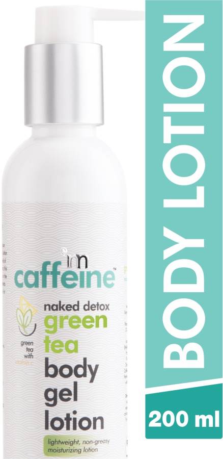 mCaffeine Naked Detox Green Tea Body Gel Lotion | Hydration | Vitamin C, Shea Butter | Oily Skin | Paraben & Mineral Oil Free Price in India