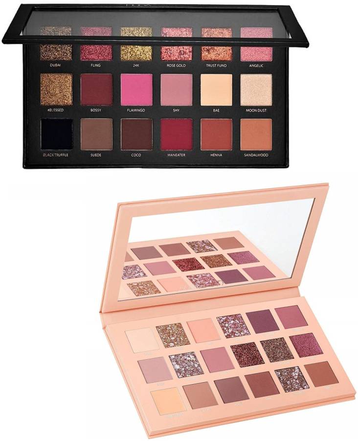 VULPIX Combo of Nude Eye Shadow Palette and Textured Rose Gold Eyeshadow 48 g Price in India