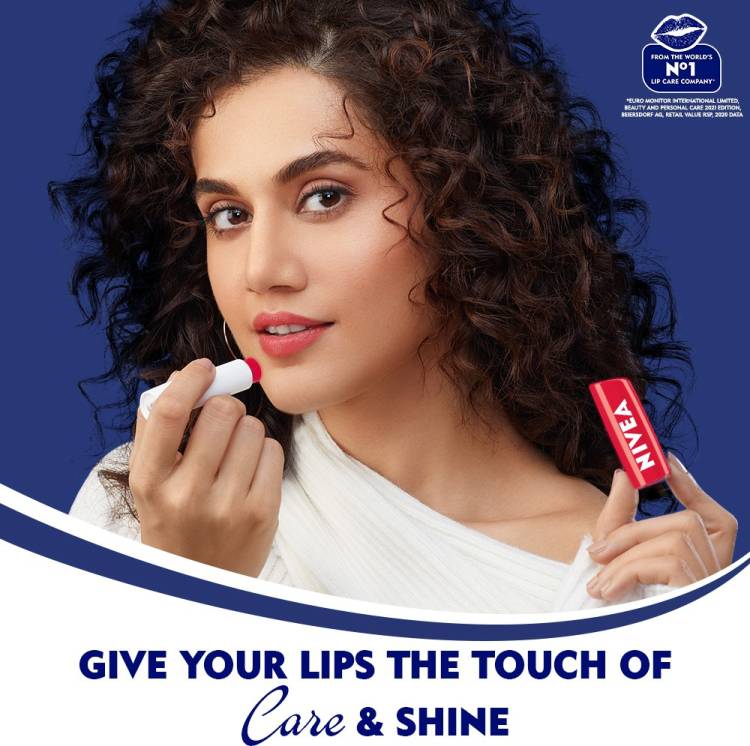 NIVEA Shine Caring Lip Balm Strawberry Price in India