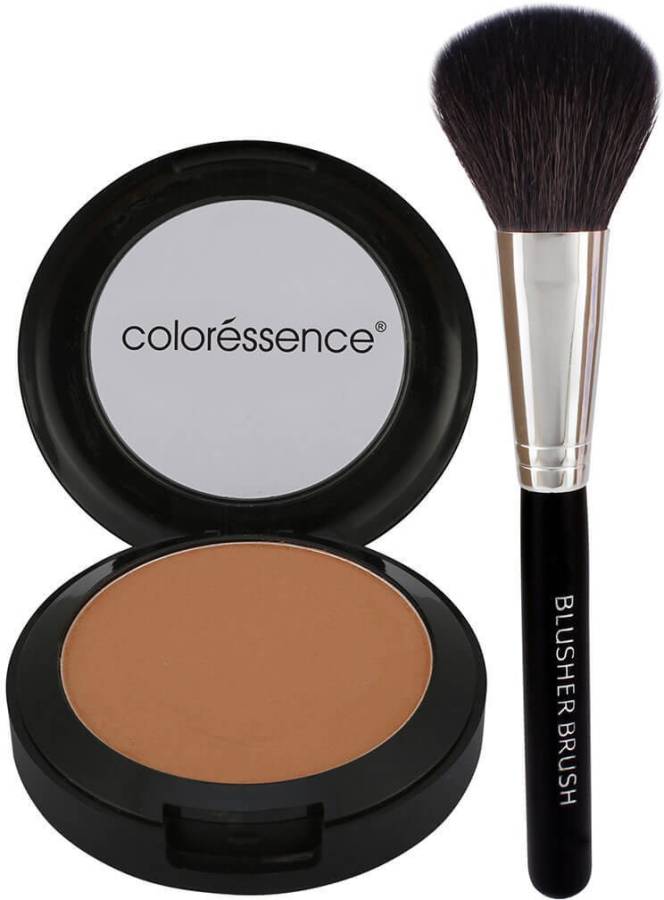 COLORESSENCE Matte Bronzer Natural Highlighter for 14ace Contouring, Sculpting and Sun Kissed look, 10 gm - 14REE Blusher Brush Price in India