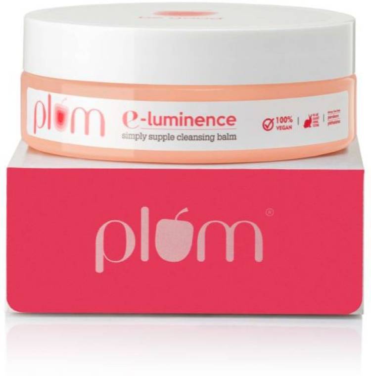 Plum E-Luminence Simply Supple Cleansing Balm | Gentle Makeup Remover | Enriched with Vitamin E | For Normal, Dry, Combination Skin | 100% Vegan, Cruelty-Free Price in India