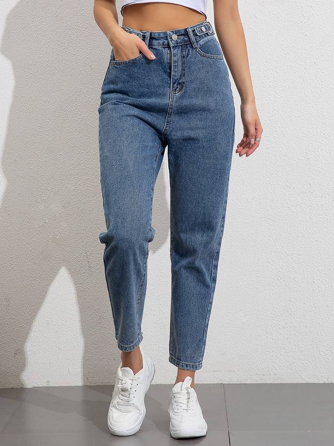 Regular Women Dark Blue Jeans