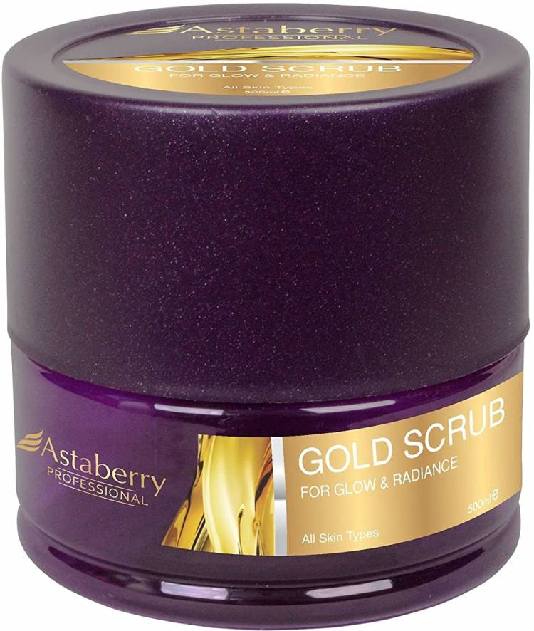 ASTABERRY Professional Gold Scrub 500ml For All Skin Type, Glow & Radiance Skin Scrub Price in India