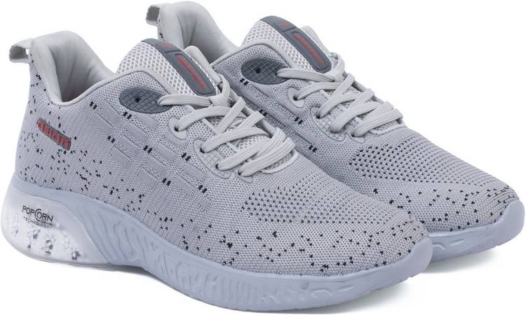 Popcorn-02 grey Running Shoes for Men I Sport Shoes for Boys with Beads Technology Sole for Extra Jump I Memory Foam Insole Running Shoes For Men