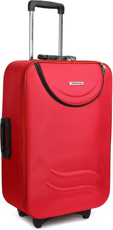 Small Cabin Luggage (51 cm) - Scottish / Polyester / Suitcase Trolley / Travel / Tourist / Bag / - Red