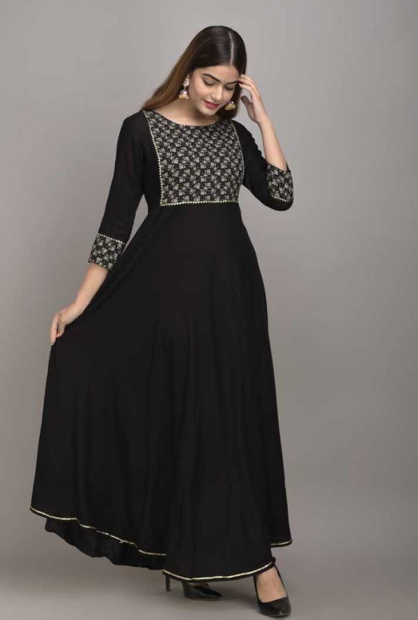 Women Embroidered Rayon Ethnic Dress Price in India