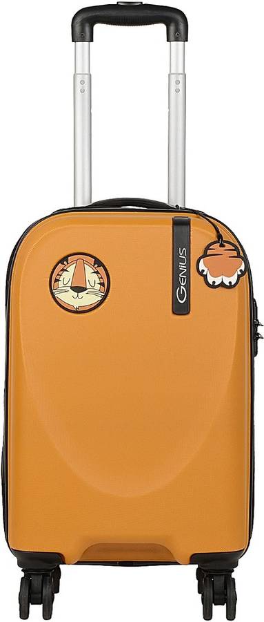 Small Cabin Luggage (56 cm) - Zoolu Kids lightweight 4W luggage 55cm - TIGER - Orange