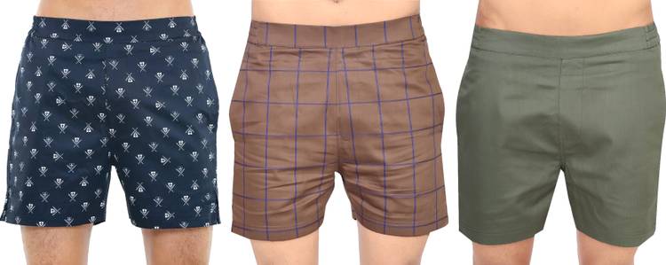 Printed, Solid, Checkered Men Boxer