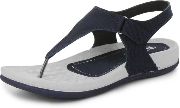 Women Navy Flats Sandal Price in India