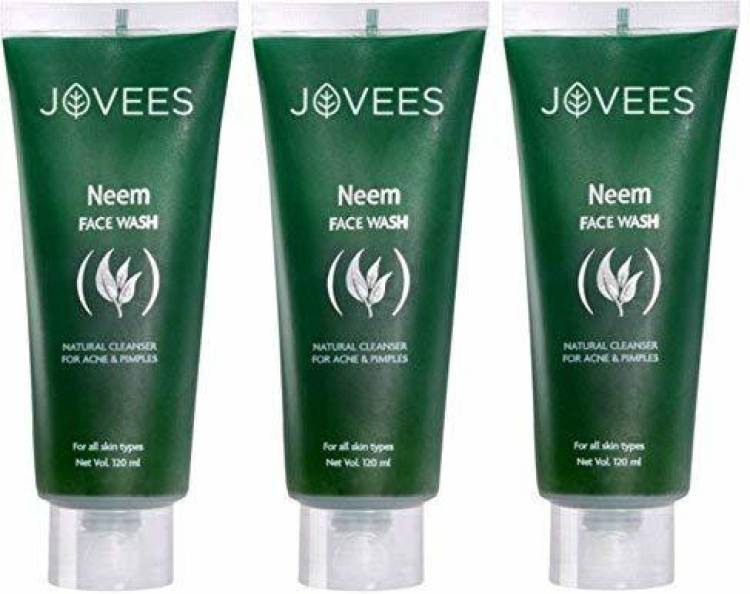 JOVEES Neem face wash with free pouch (Pack of 3) Face Wash Price in India