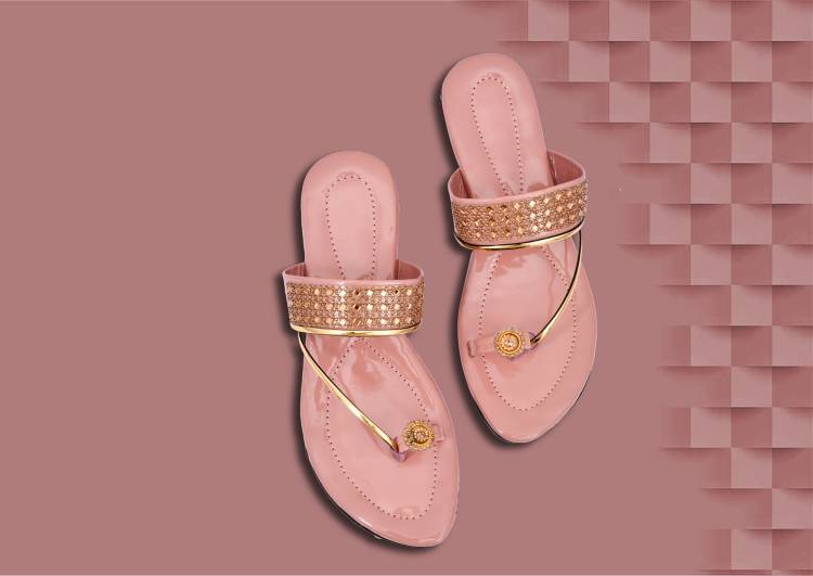 Women Pink Flats Sandal Price in India