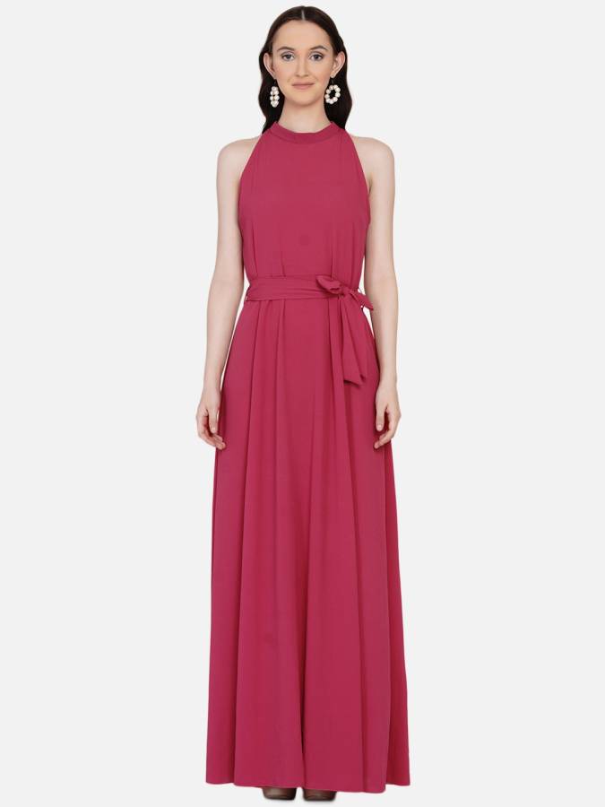 Women Gown Pink Dress Price in India
