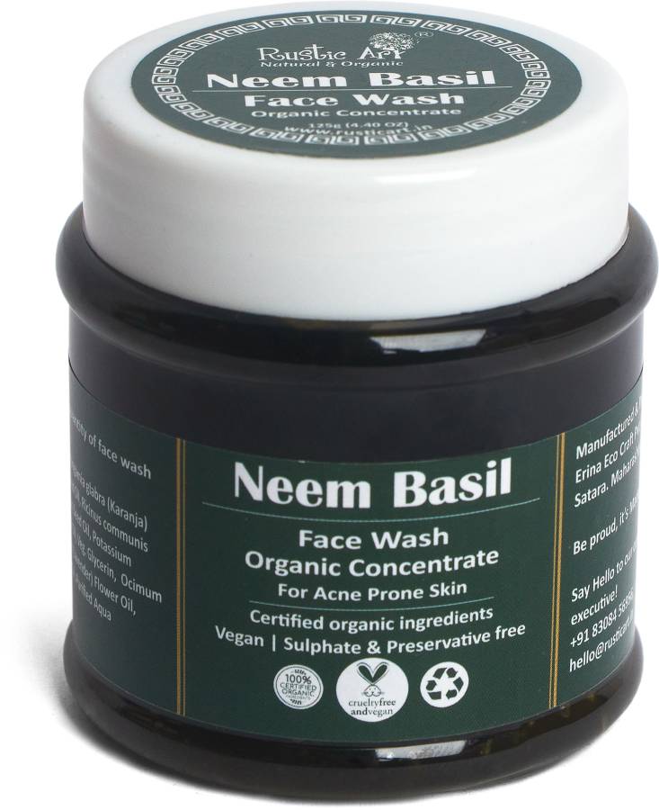 RUSTIC ART Organic Neem Basil  Concentrate Face Wash Price in India