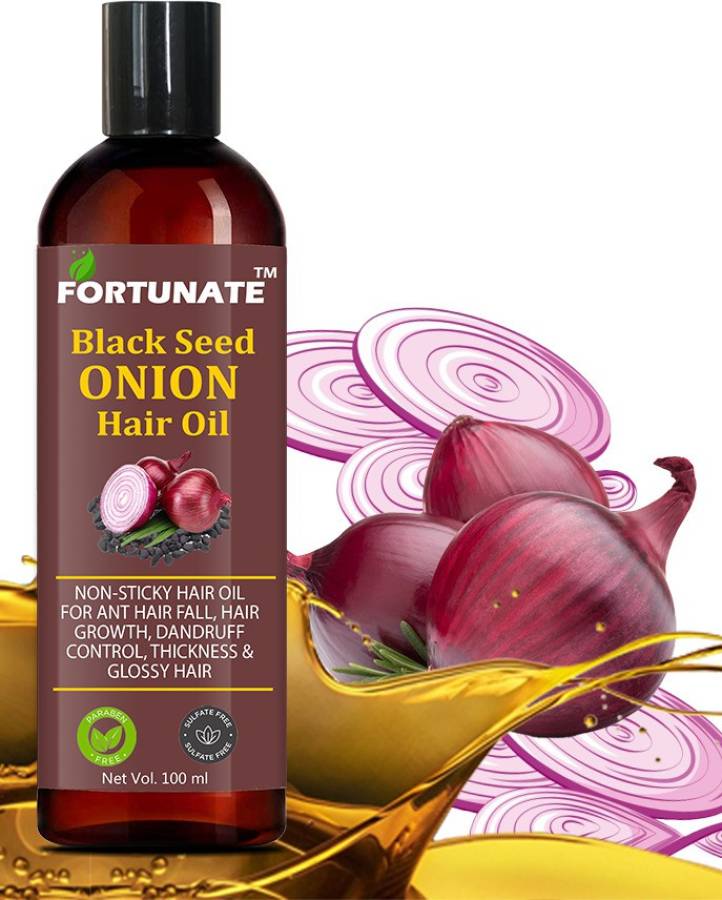 FORTUNATE 100% Result Red Onion Hair Oil( Hair Growth, Thickness, Stimulating Healthy hair and Hair Regrowth) (for Women and Men) Hair Oil Price in India