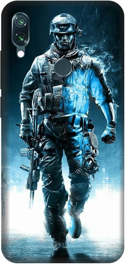 bigcraft Back Cover for Redmi Note 7 Pro commando army man Printed Back Cover