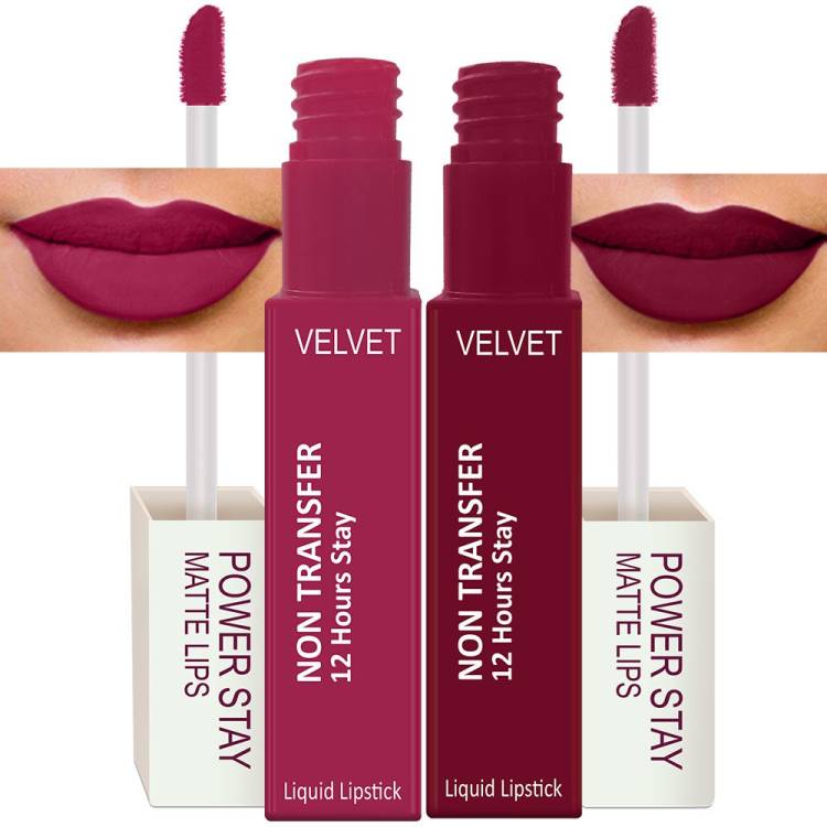 Perpaa Power Stay Liquid Matte Lipstick - Waterproof combo of 2 (Upto12 Hrs Stay) Price in India