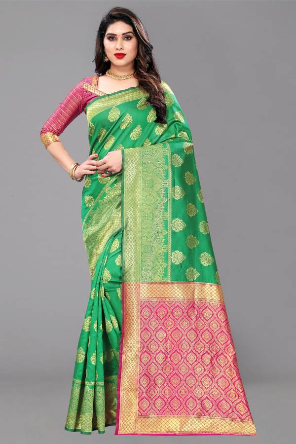 Self Design, Woven Banarasi Art Silk, Cotton Silk Saree Price in India
