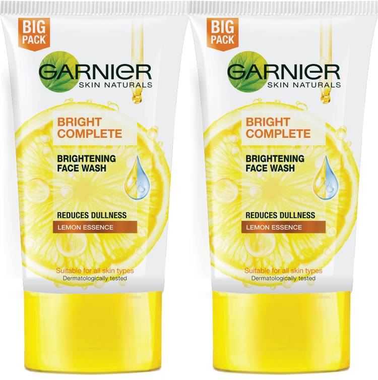 GARNIER Bright Complete VITAMIN C Facewash, 150g (Pack of 2) Face Wash