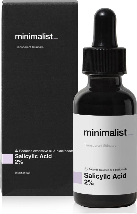 Minimalist 2% Salicylic Acid Serum for Acne, Blackheads & Open Pores - Exfoliating BHA Serum For Oily Skin