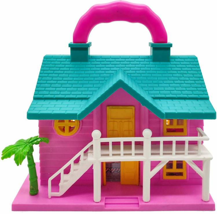 Mytoykid Small Doll House Set for Girls Kids ,Foldable & Openable Door with Furniture , 100% Non-Toxic BPA Free Plastic , Doll House Play Set (Multicolor)