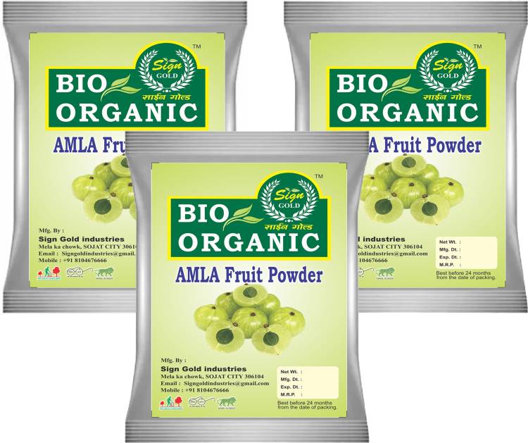 sign gold Amla Powder For Hair Growth 300 Grams, 100% Pure, Organic and Double Filtered Price in India