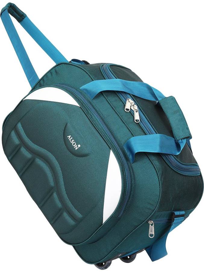 55 L Strolley Duffel Bag - DB-03 Wheel Duffel Bag - Blue, Blue - Regular Capacity