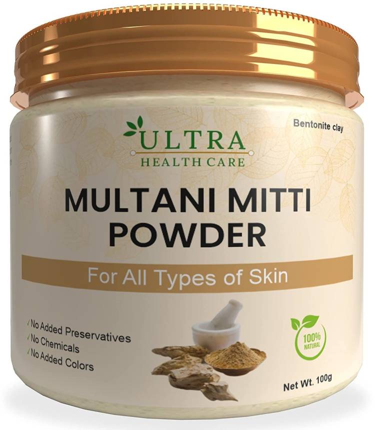 Ultra Healthcare Natural Herbal Multani Mitti Powder For Skin|Face Pack For Skin Brightning|Natural Skin Toner|Tan Remover 100% Pure Price in India