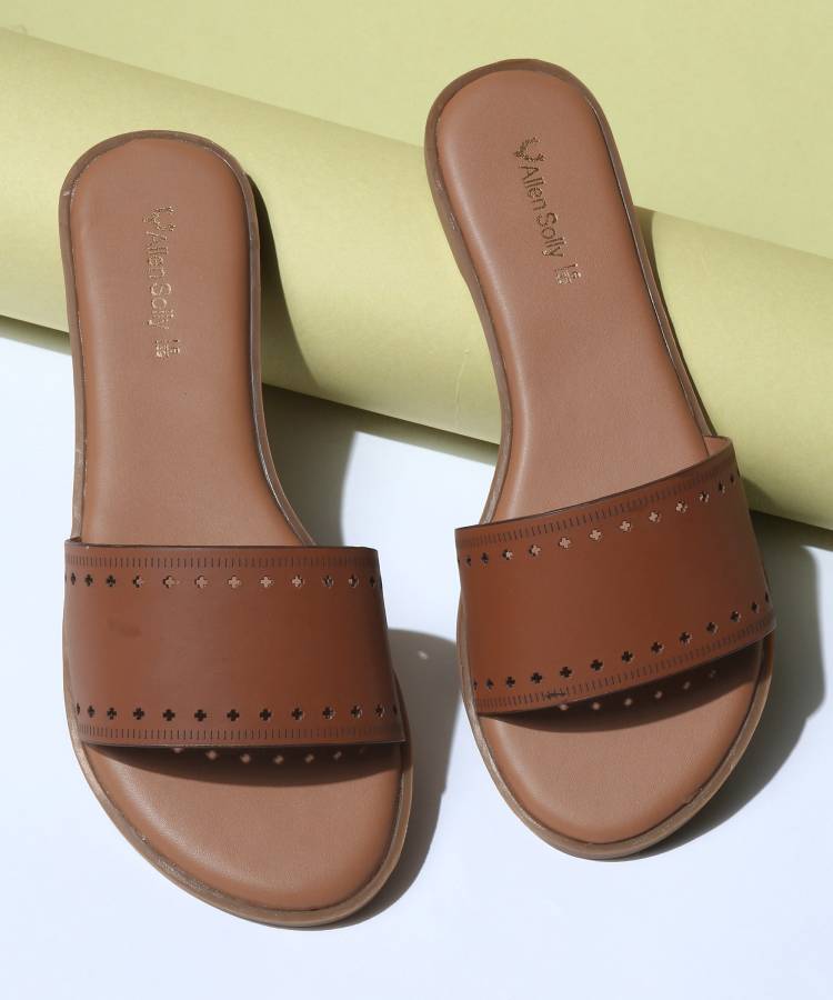 Women Beige, Tan Flats Sandal Price in India